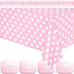 WNINK 6 Pack Light Pink and White Polka Dot