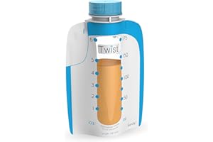 Kiinde Foodii Baby Food and Formula Storage, Disposable Squeeze Pouches for Homemade Purees, Easy and Convenient Food Maker System for Babies and Toddlers (40 Pack)