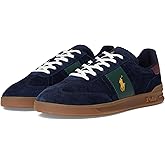 POLO RALPH LAUREN Men's Heritage Aera Suede Sneakers Navy/Wine/Forest 1 8.5 Medium