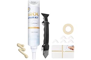 LSKYSAGA Tile Grout Repair Kit - 17.64oz Beige Grout Filler for Shower, Bathroom & Floor Tile - Waterproof Grout Sealer to Restore & Renew Grout Lines - Quick Drying, Easy to Use Tube