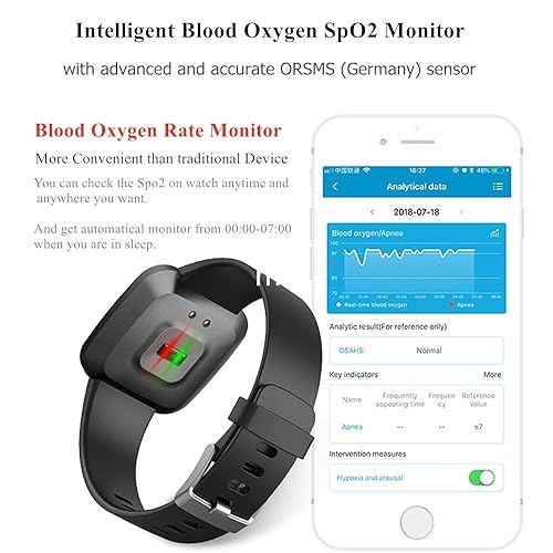 V12 Fitness Health Smartwatch with Activity Tracker 24/7 Heart