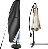 Teynewer Parasol Cover Waterproof 1-3m Cantilever with Telescopic Pole