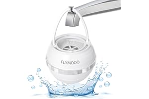 FLYMOOO Bath Filter for Tub, Bathtub Faucet Water Filter with 8 Stages & 2,500 Gallons of Filtration to Reduce Contaminants for Softer, Smoother Skin (White)