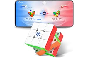 GAN Cube Intelligent 356 Icarry 3x3, Smart Speed Cube, Intelligent Timing Motion Tracking/280 Battery Life/Button Battery Replaceable with CubeStation App, Supported iOS 9.0 Android 4.4 or More