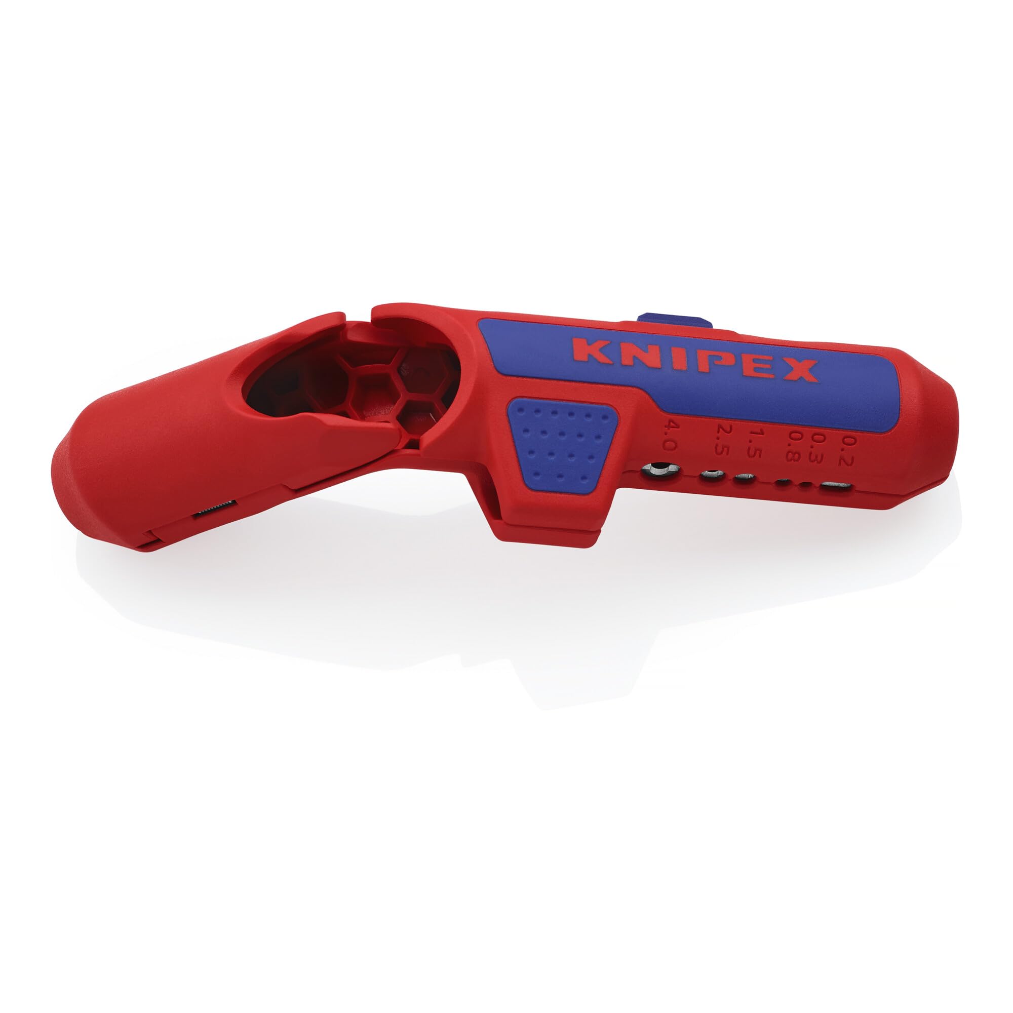 KNIPEX Ergostrip Universal Stripping Tool for Left-Handers Self-Service Card 135 mm, 16 95 02 SB