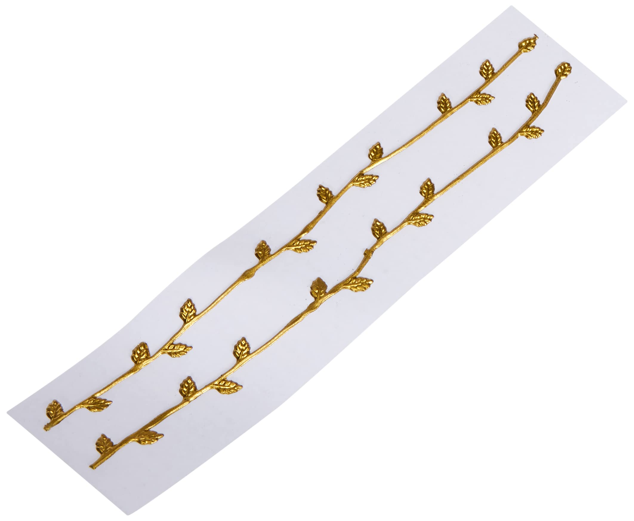 Rayher 3109806 Pack of 2 Decorative Wax Strips for Decorating Homemade Candles, Wax Decoration for Candle Making, gold, 21cm