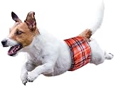 MICOOYO Belly Bands for Dogs Reusable Male 3 Pack Plaid Size S view 7