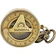 Alpha Outpost Pocket Compass - Magnetic Navigation Tool with Pocket Sundial - Compact and Portable - Keychain Attachment with Lobster Clip - Ideal for Emergency and Survival Situations