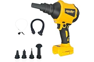 WITLIGHT Mellif High Volume Compressed Air Duster for Dewalt 20V Max Battery - 3 Speeds, 50000RPM Brushless Motor, LED Light, 7 Multi-Use Accessories - Ideal for PC Keyboard, Pool Toy (Battery Not Included)