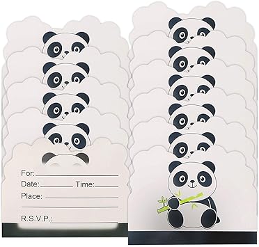 Qemsele Inviti Compleanno Bambini 30 Inglese Inviti Battesimo Con Buste Biglietti Cartoline Per Bambini Ragazze Festa Di Compleanno E Baby Shower 4 3 5 5 Pollici 11 14 Cm Panda Amazon It Giochi E Giocattoli