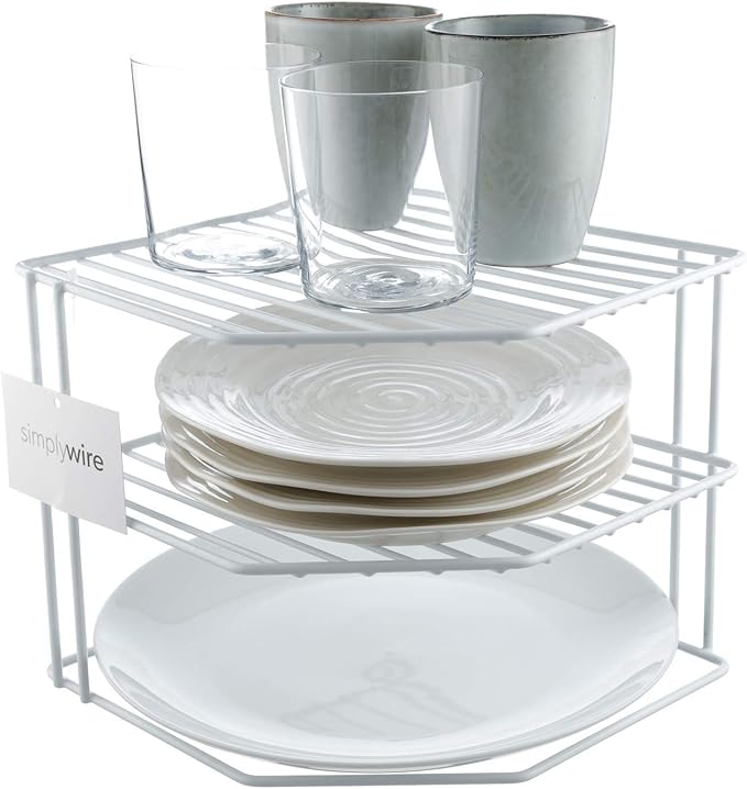simplywire - Küchenschrank Organizer - Eck Schrankeinsatz - Weiß