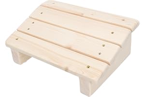 FONDOTIN Wooden Foot Stool Slanted Comfortable Foot Stand for Office and Home Lightweight Solid Wood Footrest