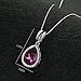 OSIANA Honeymoon Teardrop Pendant Necklace With Swarovski Crystal 18K GP 18