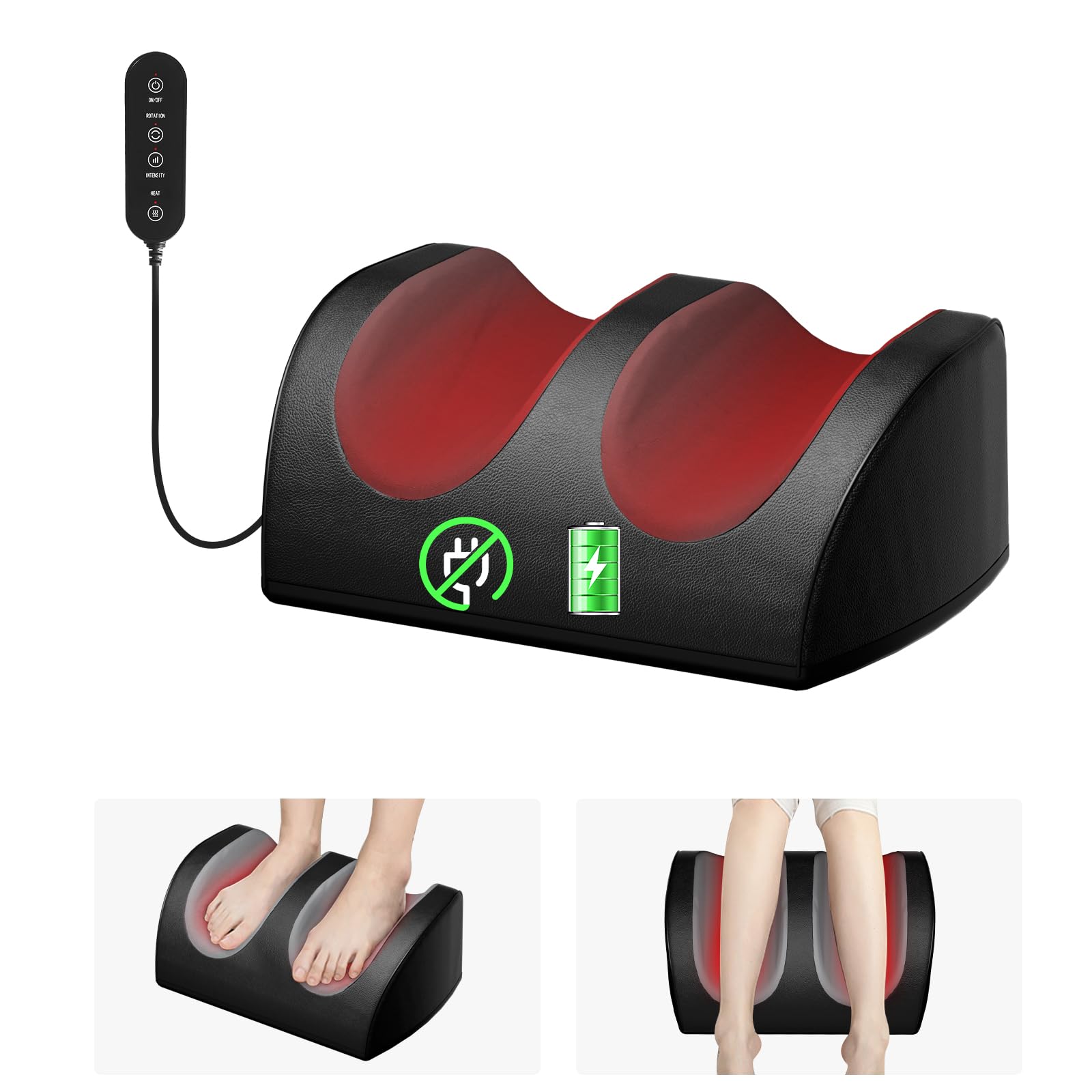 Photo 1 of ***ITEM IS NOT FUNCTIONAL/SELL FOR PARTS**

***
LINGTENG Rechargeable Foot Massager with Heat, Cordless Shiatsu Foot Massager for Cord Remote Control, Heated Massage with Roller, Portable for Home/Office Use, Dad Gifts, Mom Gifts