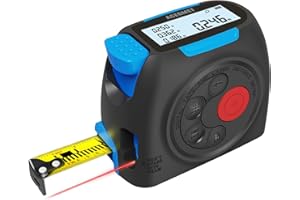 ACEGMET Digital Laser Tape Measure 3 in 1, 130ft Laser Distance Meter Display On Backlit LCD Screen with 16ft Smart Metric Measuring Tape, Waterproof and Rechargeable, Area Volume Measuring (NO APP)