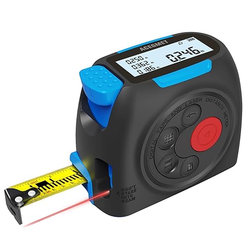 Laser Measuring Tool Laser Measure, ACPOTEL 196ft M/In/Ft Laser Distance Meter With Electronic Angle Sensor, USB Dual Laser Measuring Tool
