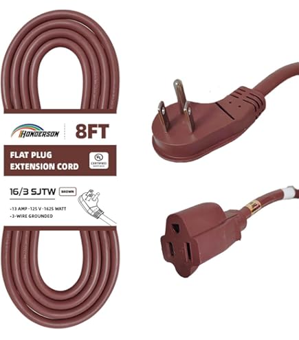 Cordinate Designer 3-Outlet Extension Cord, 2 Prong Power Strip