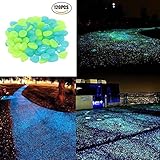 120 pcs Glow in the Dark Stones, Decorative Stones,Garden Pebbles Rocks for Outdoor, Artificial Decorative Stones Rocks forWalkway, Window, Yard Grass, and Fish Tank Decoration