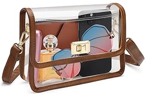 Vangue Clear Sling Bag Stadium Approved, Clear Crossbody Purse for Women with Adjustabel Strap for Sports Concert