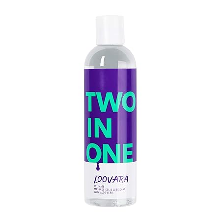 Loovara 2in1 Massage und Gleitgel (250ml) auf Wasserbasis, mit Aloe Vera für sensible Haut, kondomgeeignet