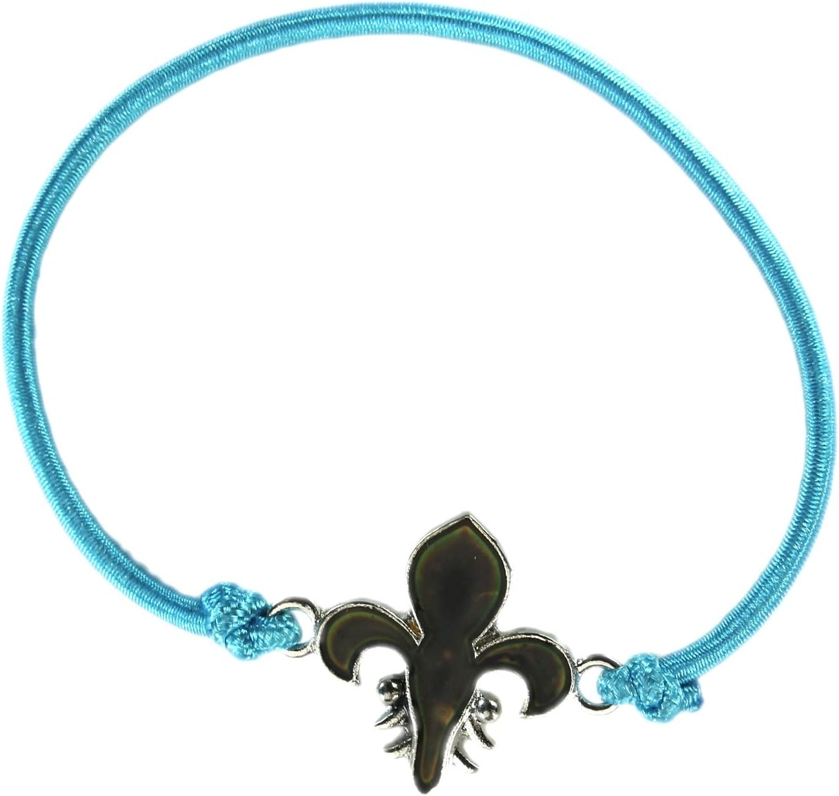 Fleur De Lis Charm Mood Bracelet - Light Blue Bracelet With Color Changing Mood Fleur De Lis - Fashion Jewelry