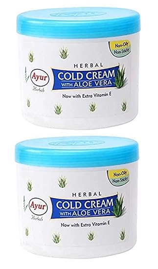 Ayur Herbal Cold Cream with Aloe Vera, 500ml - Pack of 2