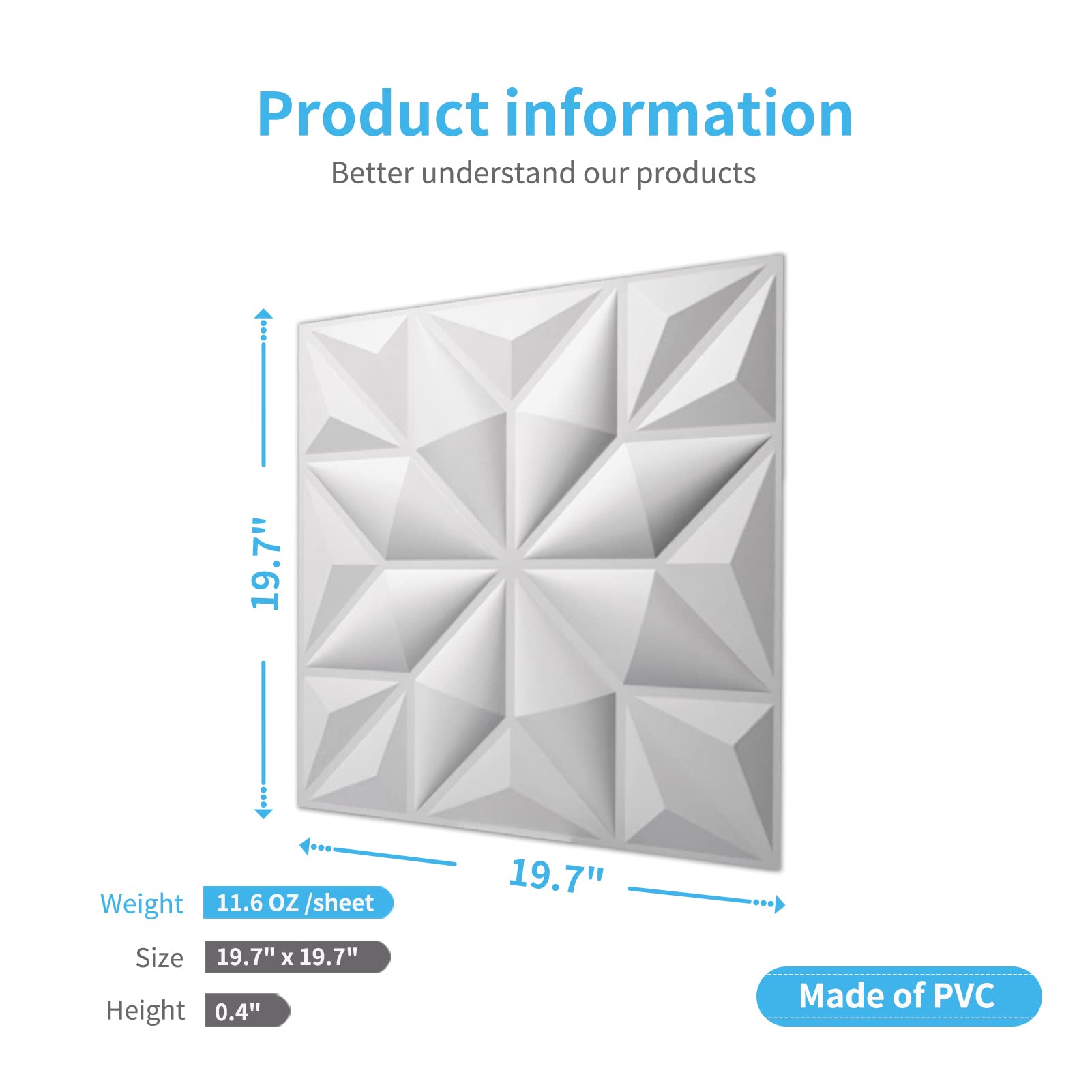 Mua Art3d Textures 3D Wall Panels for Interior Wall Decor, White ...