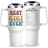 GlitaZola Gigi Tumbler Gigis Gifts for Grandma from Grandkids Best Gigi Ever 40Oz Tumbler with Handle Christmas Mothers Day Presents for Gigis from Granddaughters with Endless Love