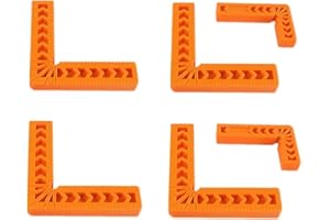6PS 90-Degree Positioning Square Clip Plastic 4ps x 4-inch 2ps x 3-inch L-Shaped Woodworking Corner Clip Auxiliary Positionin