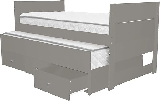 Amazon Com Bedz King All In One Twin Bed With Twin Trundle And 3