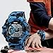 Fanmis Men's Digital LED Sports Watch Waterproof Electronic Casual Military Wrist Camouflage Blue Strap Boys Watch With Silicone Band Luminous Army Watches