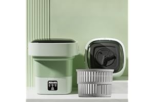 TRAIL TAIL Portable Washing Machine,Mini Washer,17L Upgraded Large Capacity Foldable Washer.Deep Cleaning Baby Clothes,Pet clothing,Small Clothes,Underwear,socks.Suitable for Apartments,Dormitories,Hotels(Green)
