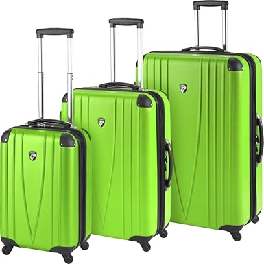 lime green luggage sets