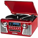 Victrola 50's Retro Bluetooth Record Player & Multimedia Center with Built-in Speakers - 3-Speed Turntable, CD Player, AM/FM 