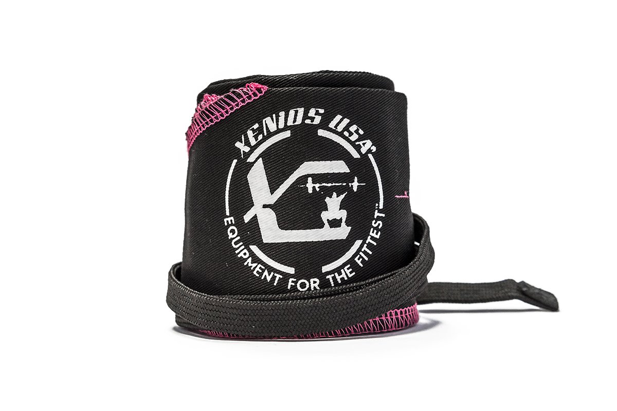 Xenios USA Twist Wrist Wrap – 7.5 x 90 cm, Black/Pink One Size PSTWWRWP02