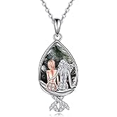 Mermaid Necklaces 925 Sterling Silver with Crystal Mermaid Sister Jewelry Gifts for Women