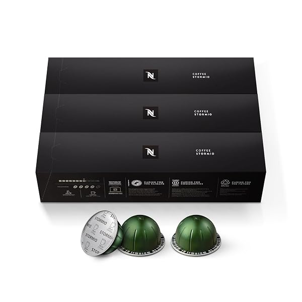 NESPRESSO CAPSULES VERTUO, STORMIO, DARK ROAST COFFEE, 30-COUNT...