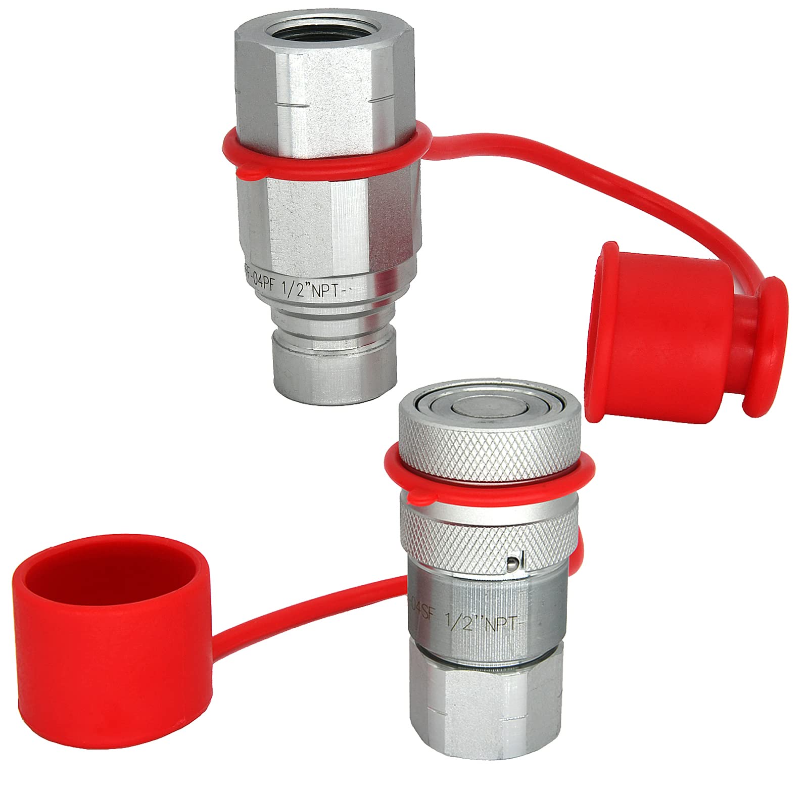 Snapklik.co : 3/8 NPT Flat Face Hydraulic Quick Connect Disconnect