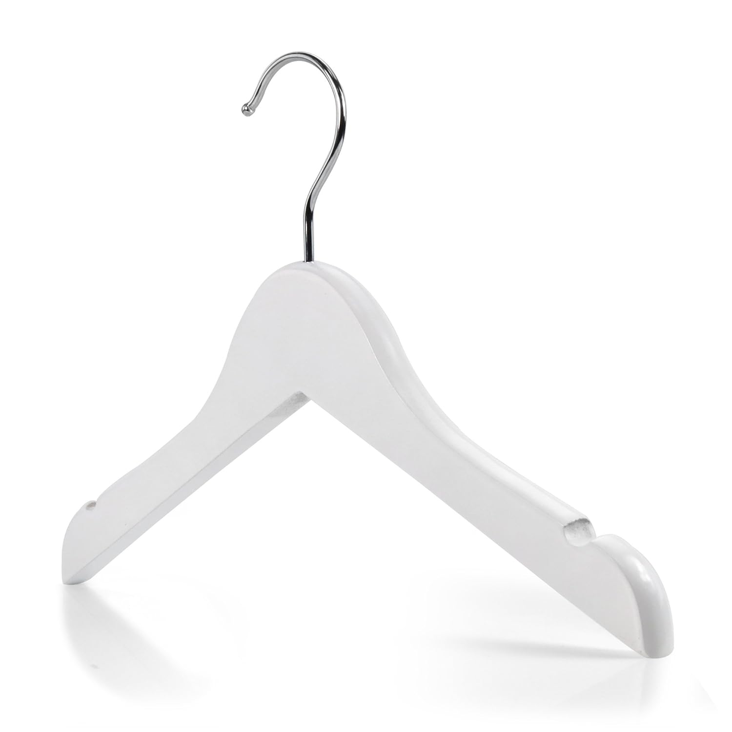Napravi Rs Cintres Rangement Pour Vetements Et Penderies Hangerworld Assortiment De 12 Cintres Classiques En Bois Blanc Pour Vetements Enfant Et Bebe