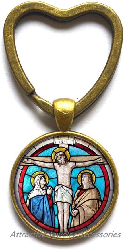 Jesus Christ Praying Keychain Christian Believers Key Ring Personalized Forgive Jewelry Christmas Friendship Gift,QK0O99