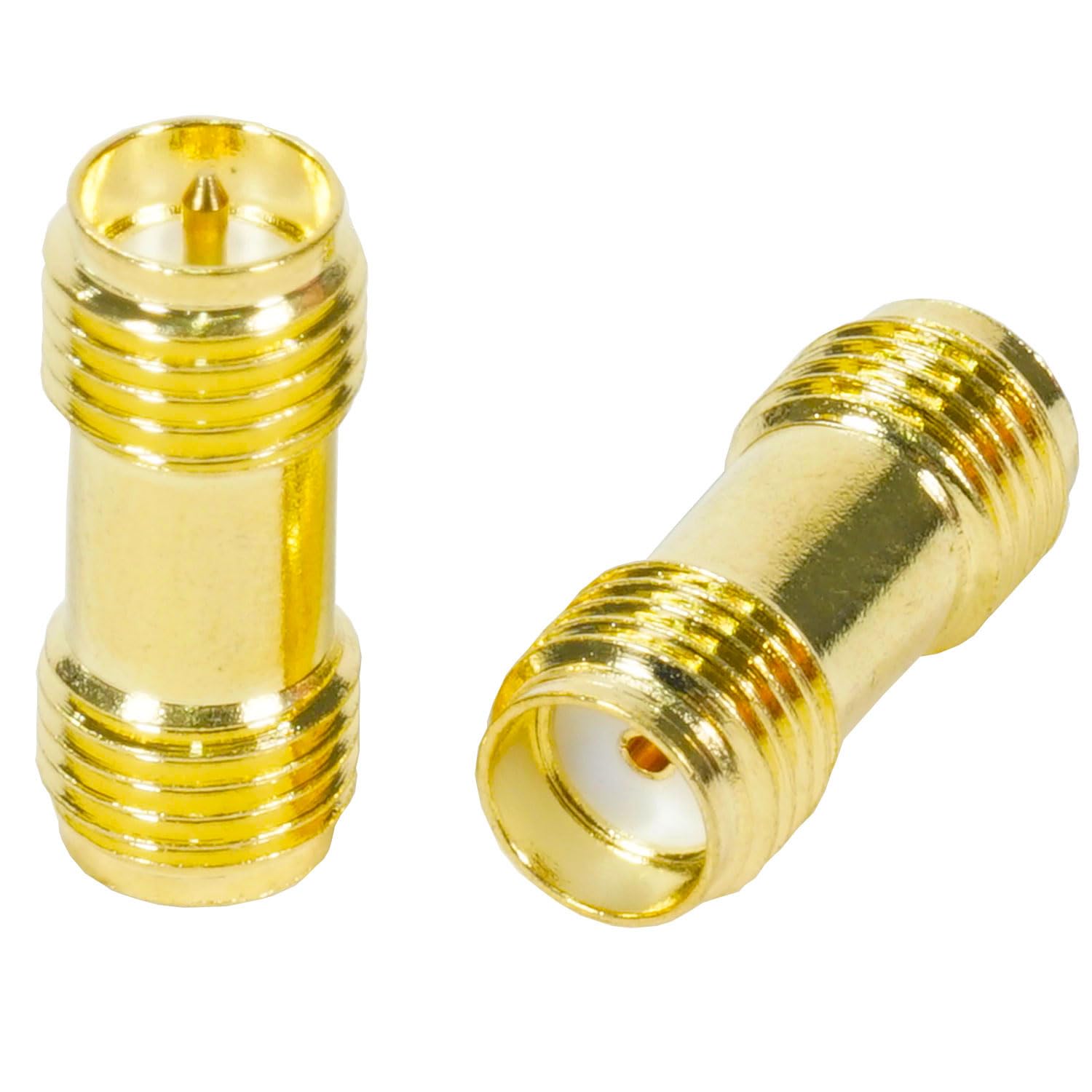 Fohevers 2 Pcs RP-SMA Female Jack to SMA Female Connector RF Coaxial Coax Adapter for Antenna Radio WiFi Router FPV Dron Mobile