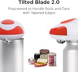 Kitchen Mama Auto 2.0 Electric Can Opener Red – Smooth Edge, Battery Operated view 4