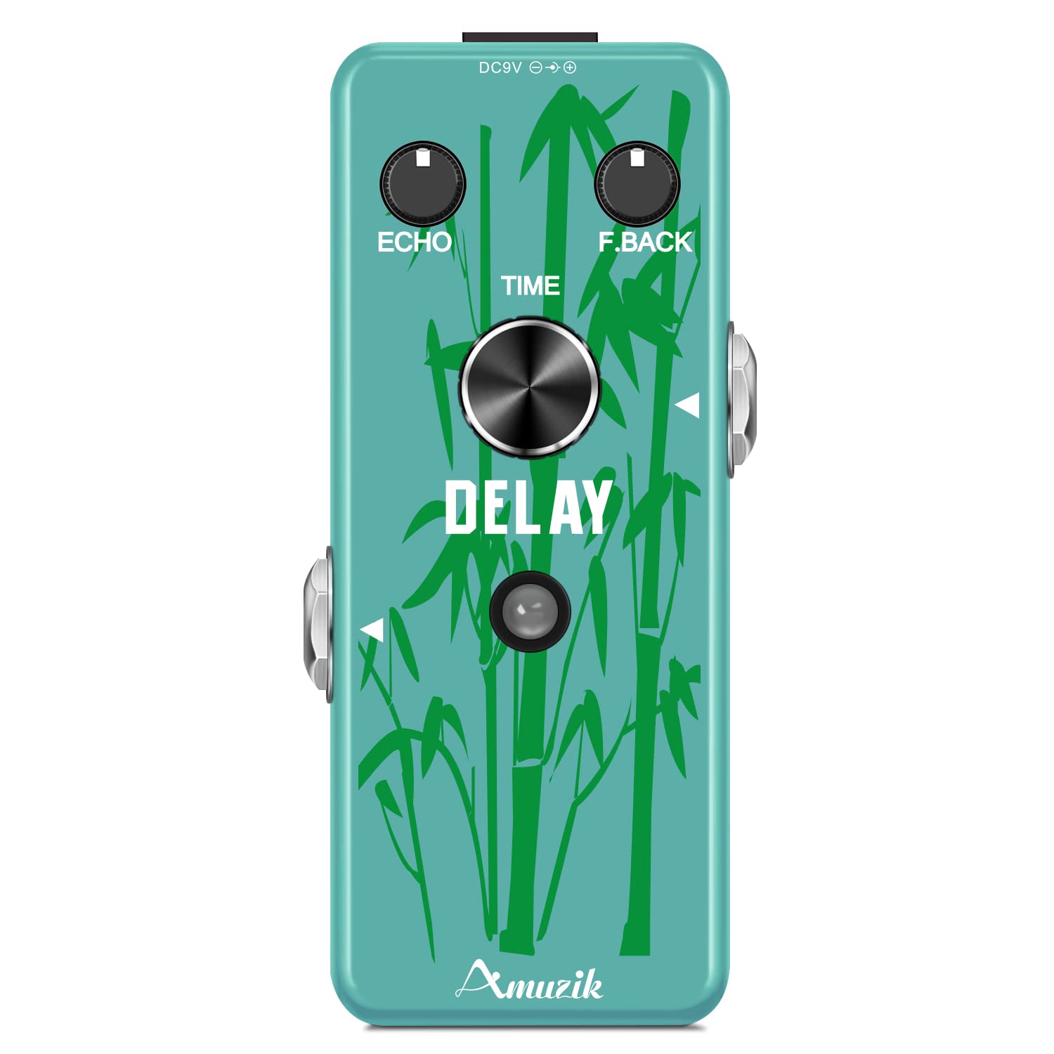 Amuzik Analog Delay Pedal - Vintage Delay Effect with True Bypass and Full Metal Shell Switching