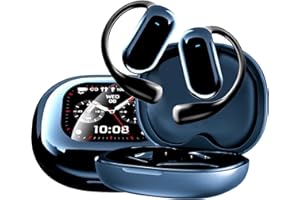 NJCMJO Real Time Language Translator Earbuds,Ai Translation Earbuds,Open Ear Buds Translating Bluetooth 5.4 Over The Ear Headphones Bone Conduction Audifonos Traductores with Touch Screen,Sport Blue