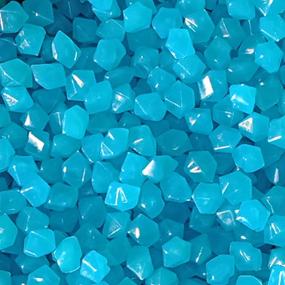 MOCNT 300Pcs Deep Blue Glow in the Dark Pebbles Rock Luminous Cobblestones Glowing Pebbles Stones Garden Yard Decor Home Walkway Aquarium Fish Tank Decoration 14x11mm