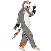 OLAOLA Adult Unisex Onesie, Animal Hoodie Pajamas with Pockets, Flannel Sleepwear Halloween Cosplay Costume Gifts