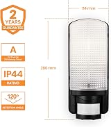 National Lighting Motion Outdoor Lights PIR Wall Bulkhead Black IP44 E27 view 2