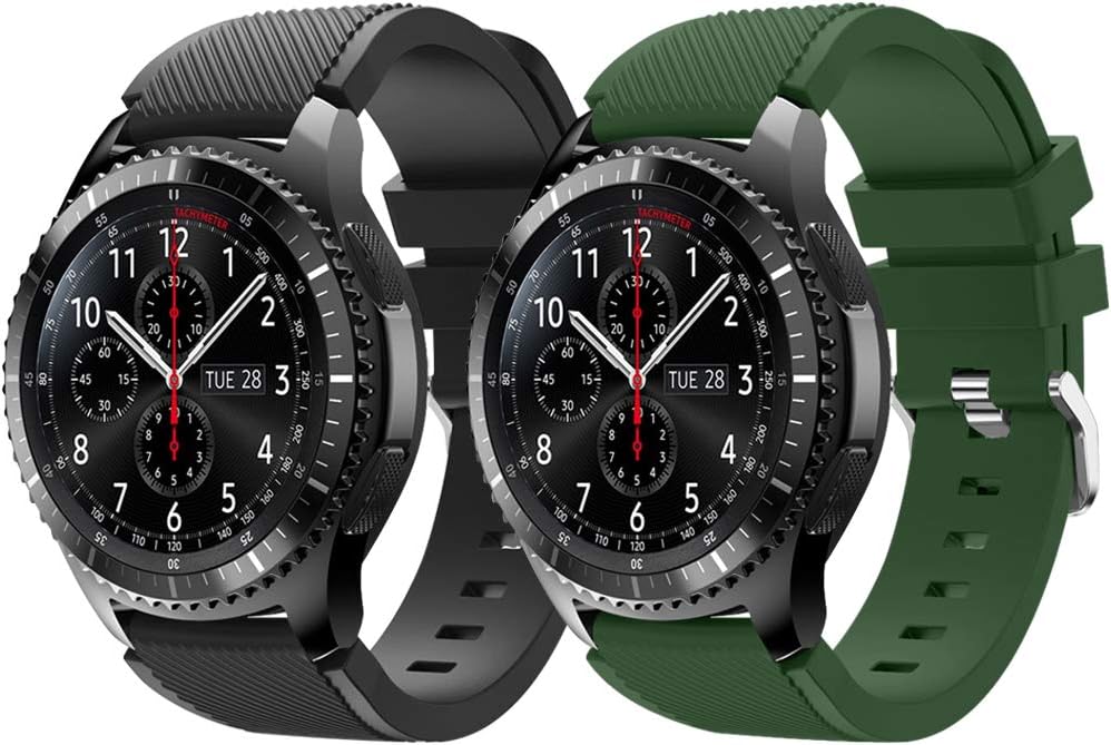 Vozehui Strap Compatible with Samsung Gear S3 Frontier & Classic/Galaxy Watch 46mm/Huami Amazfit 2/Huawei Watch GT & 2 Pro