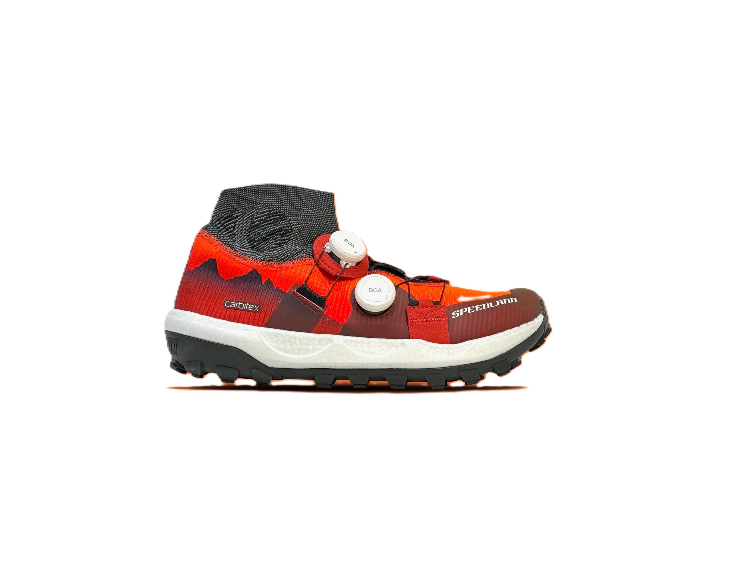 Photo 1 of Speedland GL:SVT – Performance Trail Running Shoe for Technical Terrain – Carbon Plate Compatible, BOA PerformFit, Michelin Outsole – Red/Black – Sizes 5.5 - 15.5 (Red/Black, US Footwear Size System, Adult, Men, Numeric, Medium, 12)