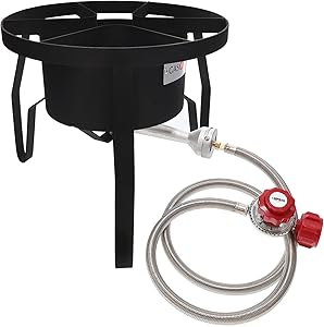 GasOne B-5300 High-Pressure Outdoor Propane Burner Gas Cooker Red QCC
